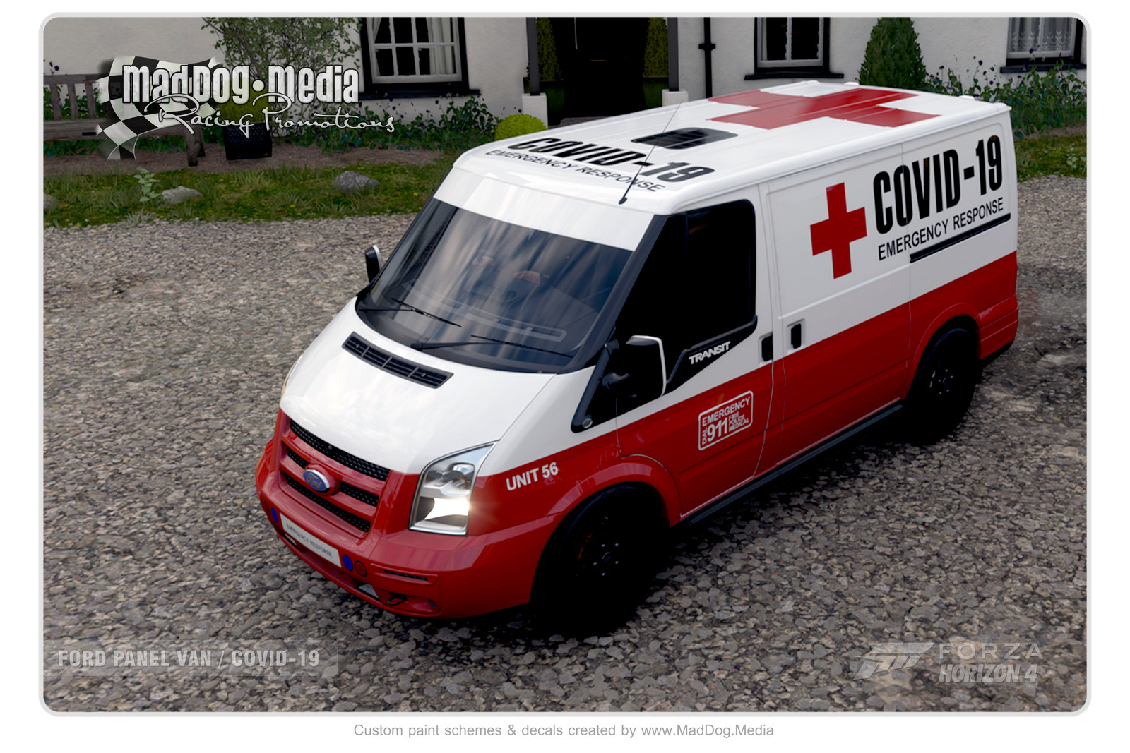 Ford panel van on Covid duty